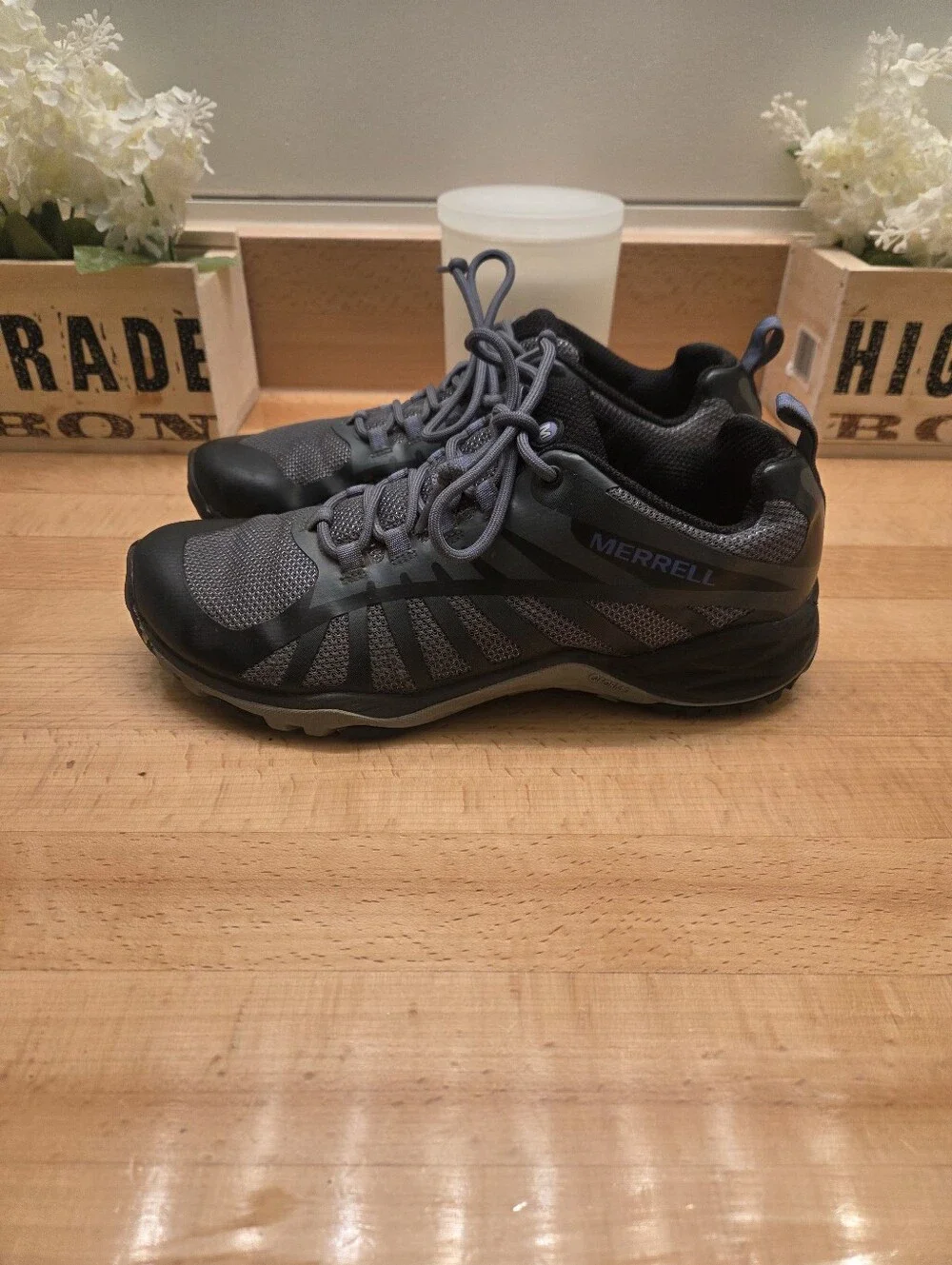 Merrell Siren Edge Q2 Women's Outdoor Hiking Shoes Black/Gray Size 8